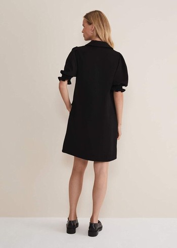 Phase Eight Candice Zip Dress Black USA | 2653794-AB